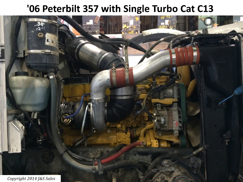 Peterbilt 357 Cat C13 Single Turbo Conversion